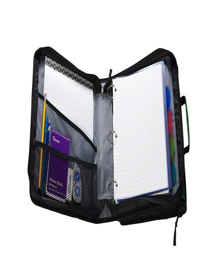 Case it Case-it The Z Shape Zipper Binder - Two Binders in One - Double Sided 1.5 Inch D-Ring - Multiple Pockets - 500 Page Capacity - Comes with Shoulder Strap, Blue Z-176 - Image 3