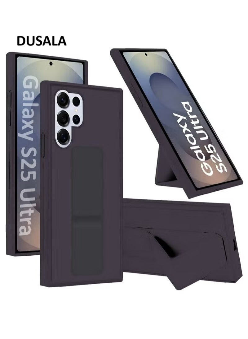 DUSALA Case for Samsung Galaxy S25 Ultra Back Stand Case Magnetic Car Holder Soft Silicone Horizontal & Vertical Kickstand Cover Wrist Strap for Galaxy S25 Ultra - Image 1