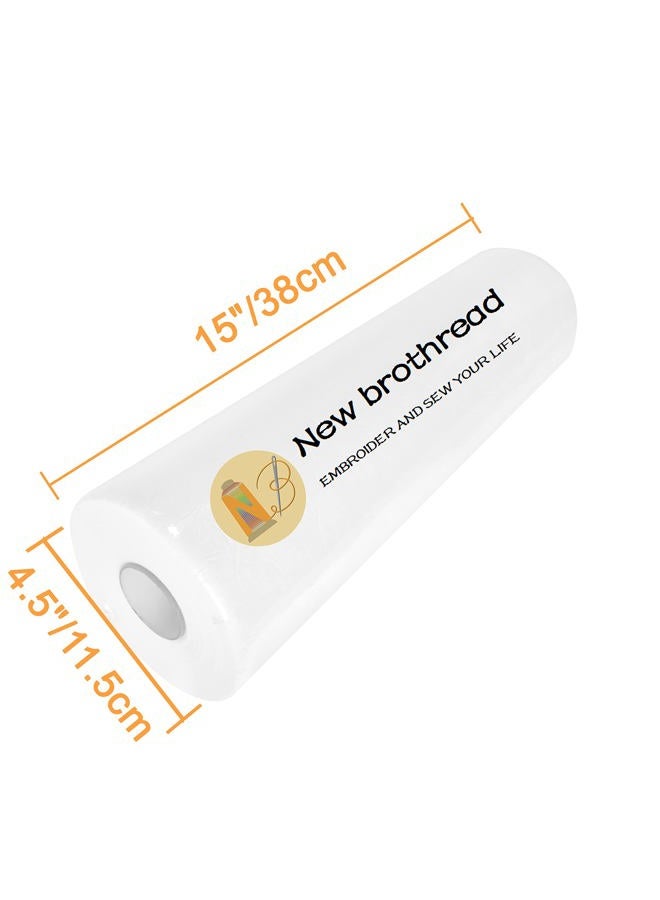 New brothread Cut Away Machine Embroidery Stabilizer Backing 15" x 25 Yd roll - Medium Weight 2.5 Ounce - Cut into Variable Sizes - for Machine Embroidery and Hand Sewing - Image 2
