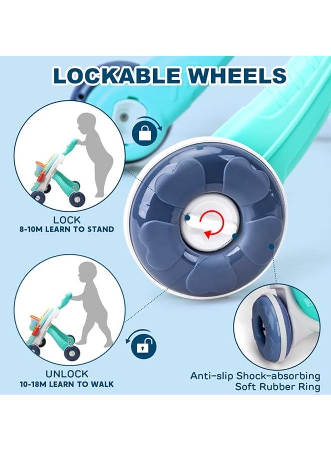 سکیلو 2 في 1 Baby Push Walker ومركز النشاط - لعبة تعليمية من الجلوس إلى الوقوف مع الموسيقى والأضواء للرضع من 6 إلى 12 شهرا - دعم المشي للأولاد والبنات - Image 4