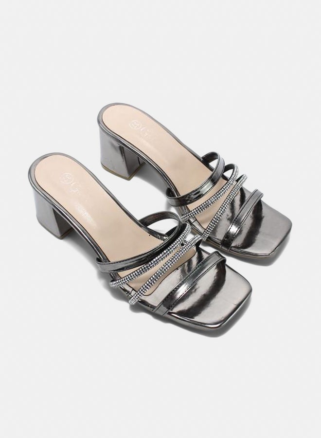 Glitter Glitter Women Slippers - Grey - Image 1