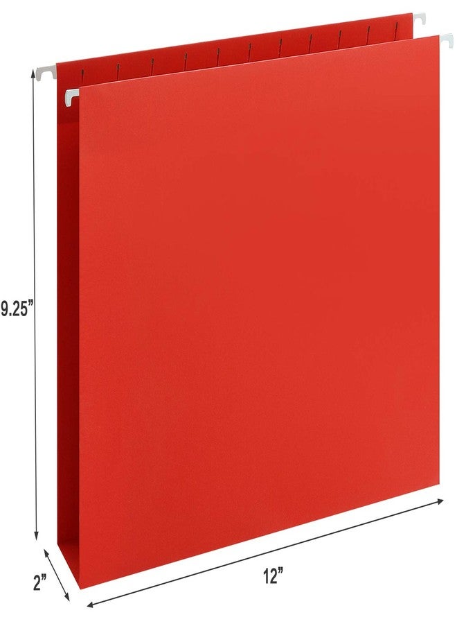 HERKKA Extra Capacity Hanging File Folders, 30 Pack Reinforced Letter Size Hanging Folders with Heavy Duty 2 Inch Expansion, Designed for Bulky Files, Medical Charts, Assorted Colors - Image 2