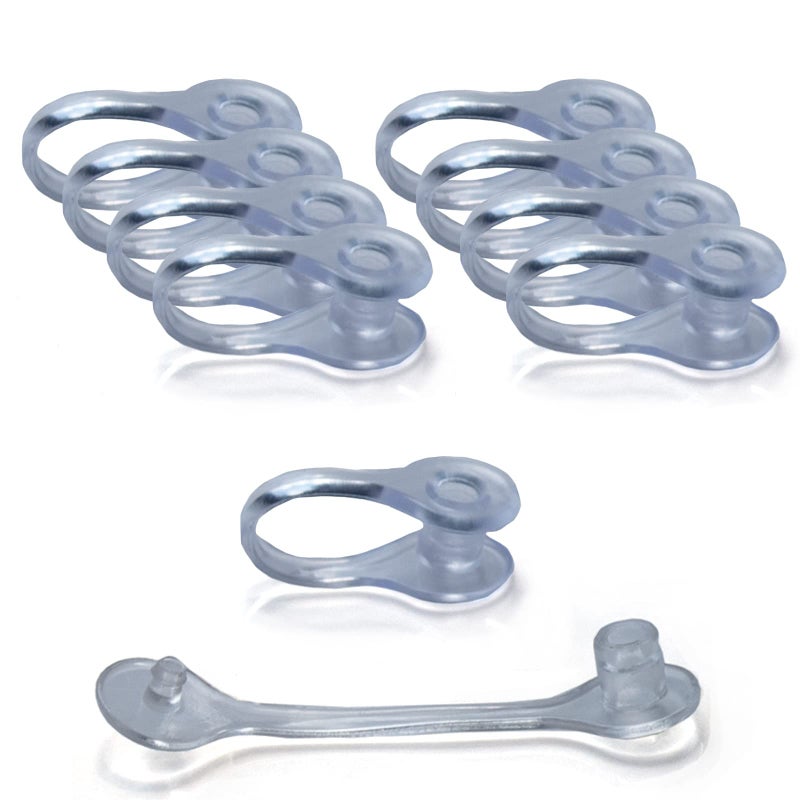 10 Pieces The Acrylic Place Plastic Keychain Connector TabSnapClip Clear