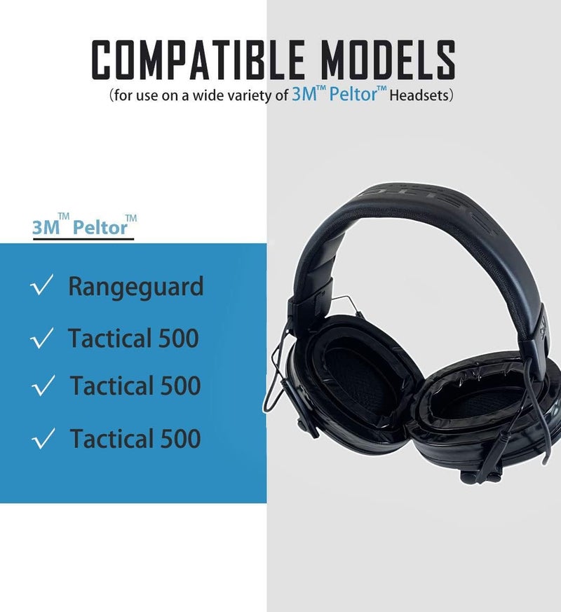 PROHEAR Gel Ear Pads Compatible with Peltor Sport RangeGuard TAC100 300 500 Earmuffs, Comfortable Replacement Gel Ear Cups - Image 2