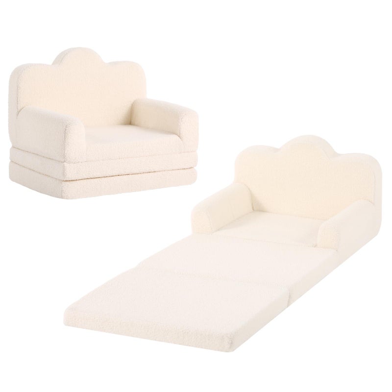 Givjoy Toddler Chair Plush Kids Couch Comfy Kids Sofa Toddler Lounger Chair for Bedroom Convertible Toddlers Couch for Girls and Boys Reading Chair for Kid
