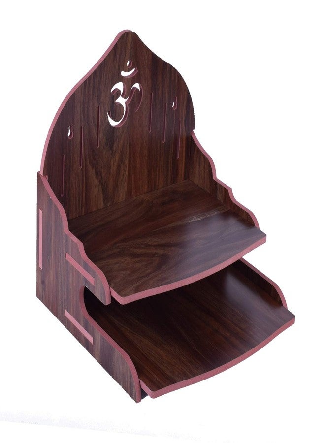 VJ Sons Wooden Wall Mounted Hanging Puja Temple Wood God Stand for Pooja Room | Mandir Devghar Stand Temple | Home Temple | Puja Mandir (Dark Brown 2) - Image 3