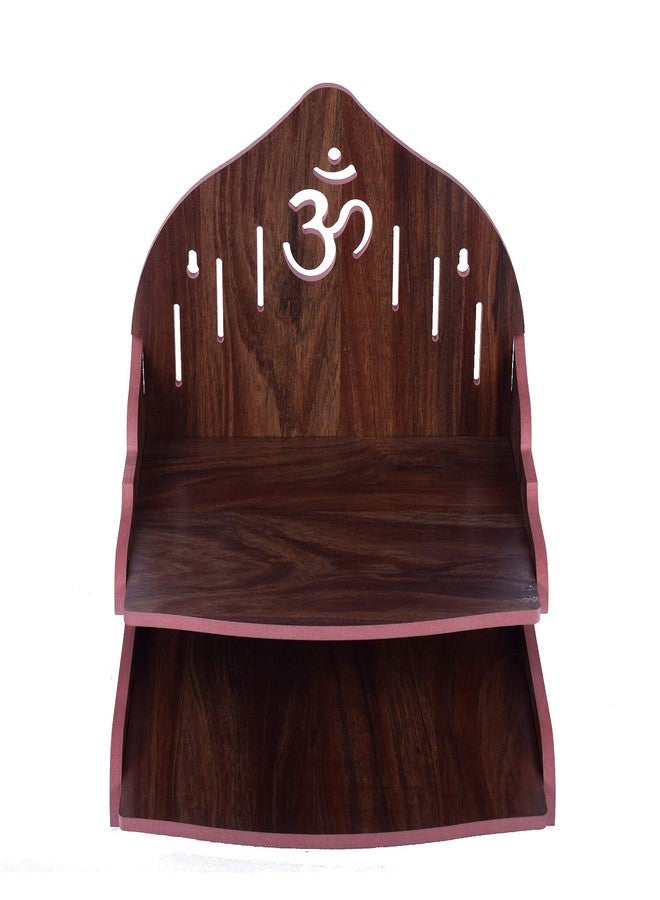 VJ Sons Wooden Wall Mounted Hanging Puja Temple Wood God Stand for Pooja Room | Mandir Devghar Stand Temple | Home Temple | Puja Mandir (Dark Brown 2) - Image 2