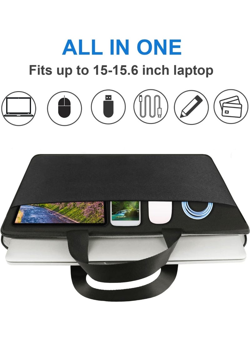 FANGFANGOTD 15.6 Inch Laptop Bag Lightweight Computer Bag Travel Business Handbag Briefcase for Men and Women Work Office College School - Image 4