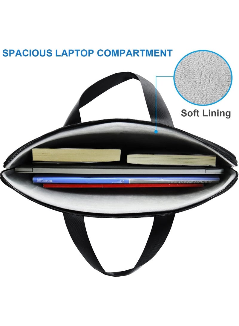 FANGFANGOTD 15.6 Inch Laptop Bag Lightweight Computer Bag Travel Business Handbag Briefcase for Men and Women Work Office College School - Image 5