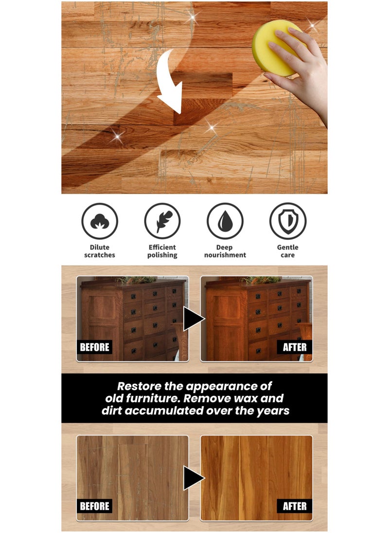 Jaysuing - Beewax Wood Furniture Polishing Beeswax Wood Floors Mahogany Furniture Cleaning Decontamination Brightening Care Beeswax - Image 1