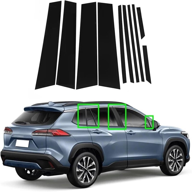 DEMULAX 10Pcs Car Pillar Post Trim Stickers for Toyota Corolla Cross - Image 1