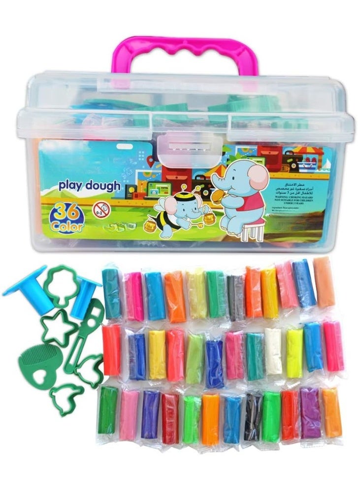 Play Dough 36 Colors Modeling Clay ideal for kids craft activities and party favors and return and birthday gifts - Image 1