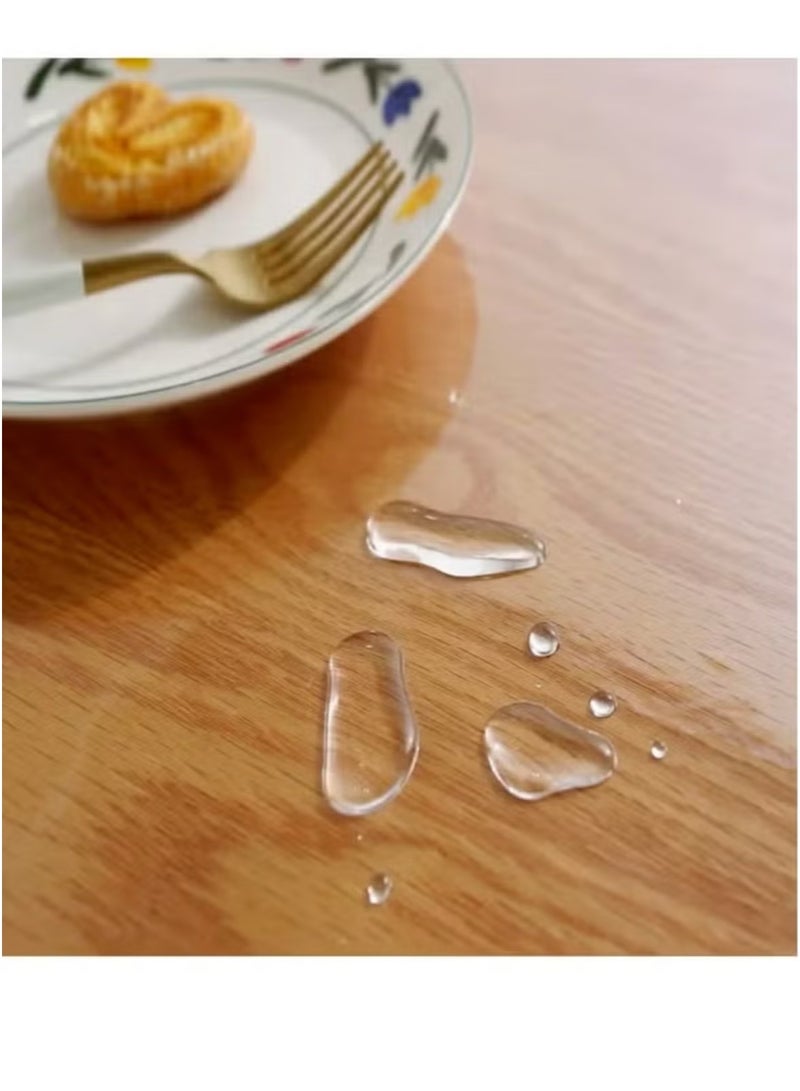 يا إلهي قماش طاولة | 0.13mm شفافة PVC مقاومة للماء والزيت مقاومة للزيت قماش طاولة الطعام قماش طاولة القهوة قماش كاونتر التلفزيون 140 سم * 180 سم  - Image 5