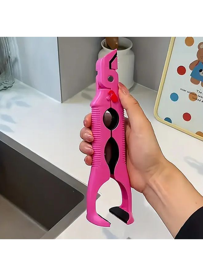 Rose Pink 3 In 1 Heavy Duty Non Slip Kitchen Clamp Tool With Heat Resistant Plate Holder - Image 5