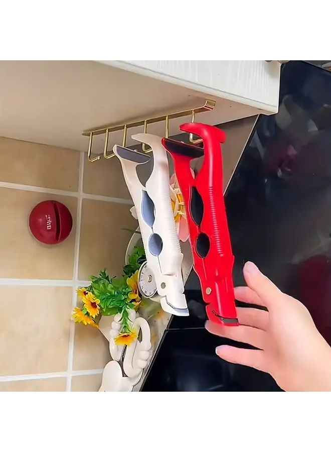 Rose Pink 3 In 1 Heavy Duty Non Slip Kitchen Clamp Tool With Heat Resistant Plate Holder - Image 2