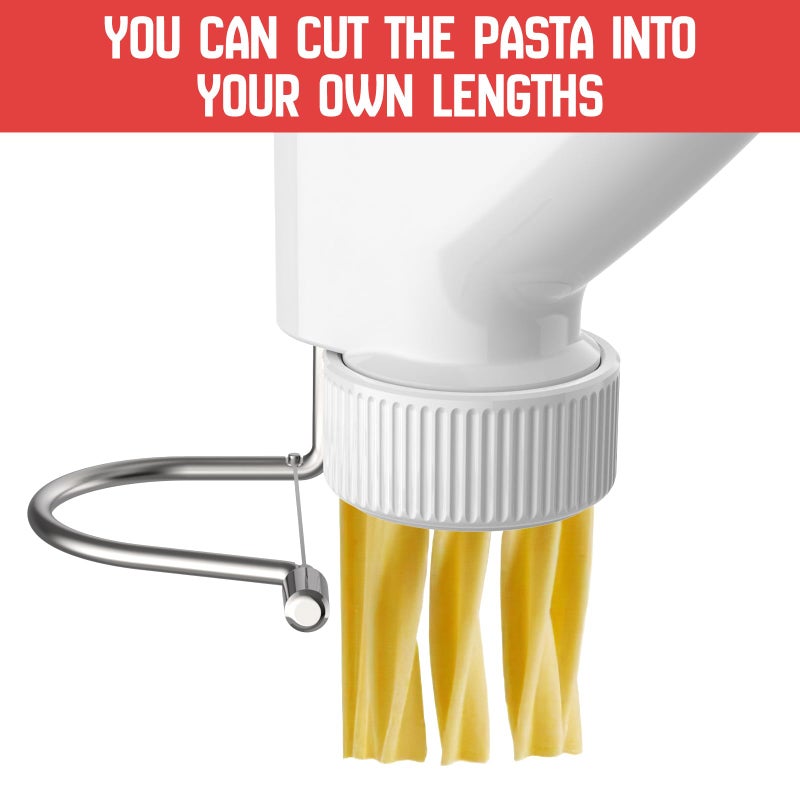 InnoMoon Gourmet Pasta Press Attachment for KitchenAid Stand Mixers, Pasta Press for KitchenAid Mixer with 7 Interchangeable Pasta Plates, Pasta Extruder Attachment by InnoMoon - Image 3