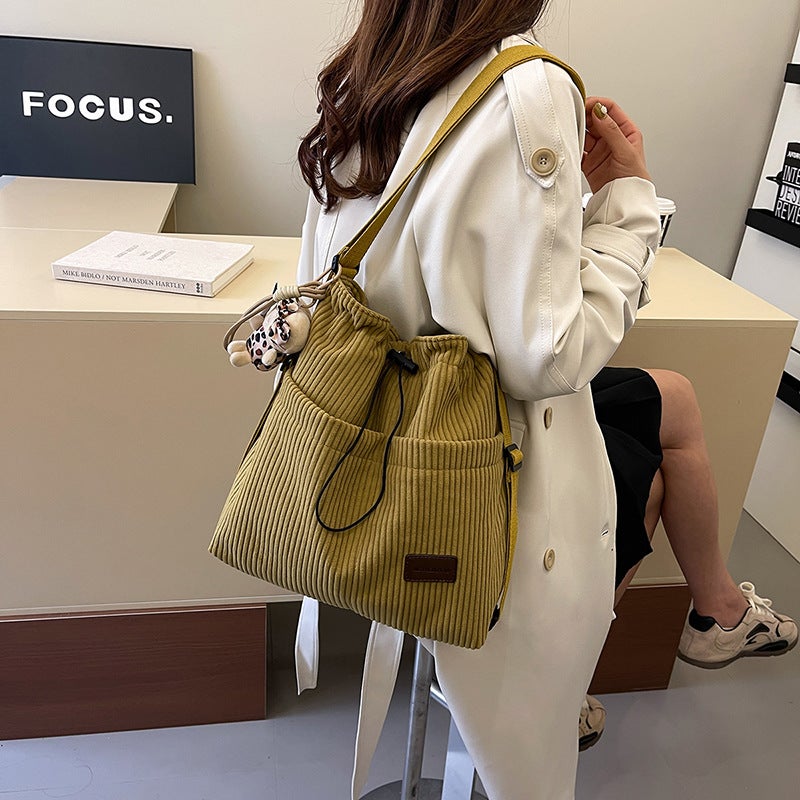 Tote Bag For Women Large Capacity Commuter Backpack Canvas Versatile Ins Fashion Outing Travel Backpack - Image 4
