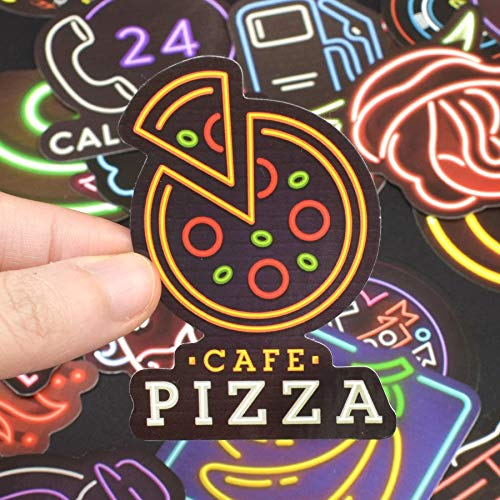 iDream Neon Light Icon Animal Stickers – Vibrant Stickers for Laptops, Water Bottles, Phone Cases, Walls & More – Fun, Creative, and Trendy Decorative Decals – Set of 50 - Image 5
