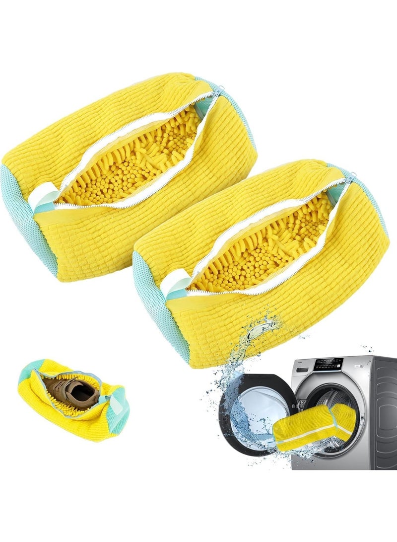 حقيبة غسيل الأحذية لغسيل الغسيل والغسالة والمجفف - قابلة لإعادة الاستخدام لجميع الأنواع والأحجام (2pcs الأصفر) - Image 1