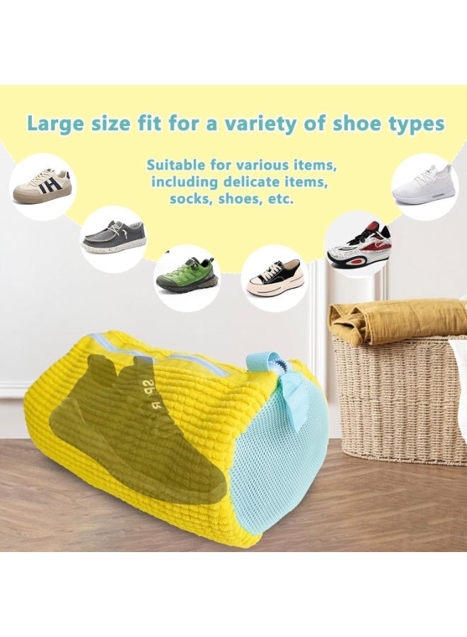 حقيبة غسيل الأحذية لغسيل الغسيل والغسالة والمجفف - قابلة لإعادة الاستخدام لجميع الأنواع والأحجام (2pcs الأصفر) - Image 4