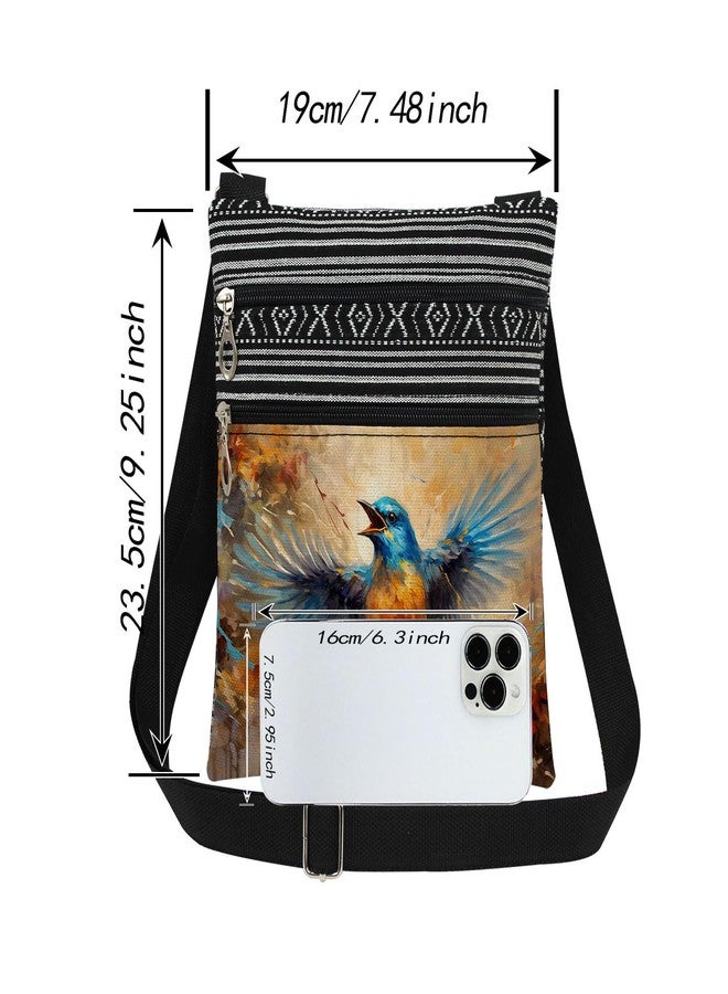 XiaoGalaee Avian Art Adjustable Shoulder Strap Crossbody Bag Bird Print Adult Messenger Bag Outdoor Travel Unique Gift for Ornithologist Birthday Gift for Friend Bird Lover - Image 2