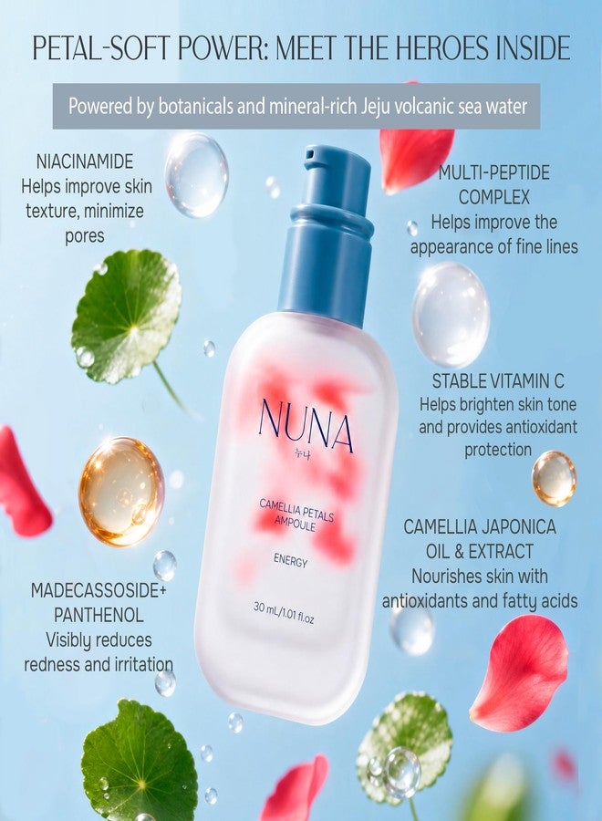 NUNA Camellia Petals Ampoule - Niacinamide, Camellia Japonica, Adenosine and Centella Asiatica extract, 1.01 fl oz - Image 3