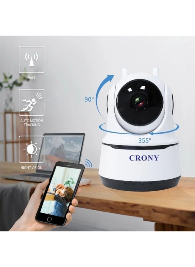 Crony Nip-26 1080P Security Camera Baby Camera mini camera WiFi Smart Home Security Camera, Indoor Camera with Night Vision, 2-Way Audio, motion tracking function, suitable for indoor monitoring, protecting home safety, compatible with iOS and Android apps - Image 2