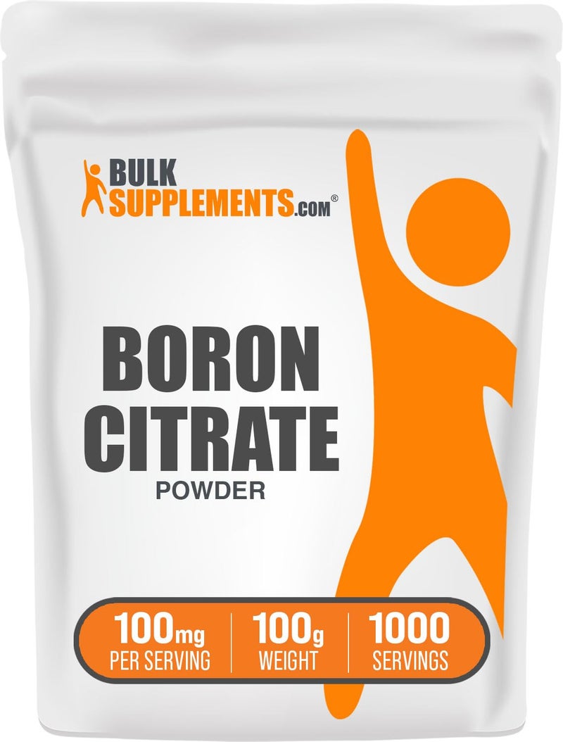 BulkSupplementscom Boron Citrate Powder Boron Supplement for Men Women Food Grade for Bones Joints Support 100mg per Serving 100g 35 oz Pack of 1