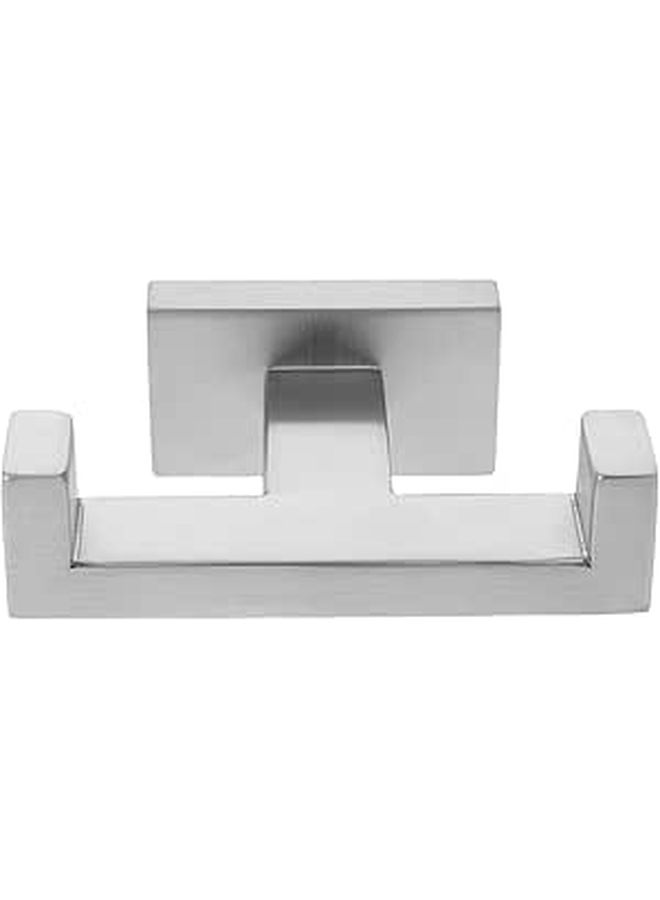 Satin Finish Stainless Steel Double Coat Hook Wall Mounted For Bathroom And Kitchen 95x71x36mm - Image 1