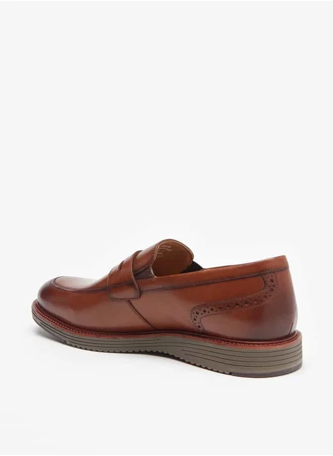 دوتشيني Men's Solid Slip-On Loafers