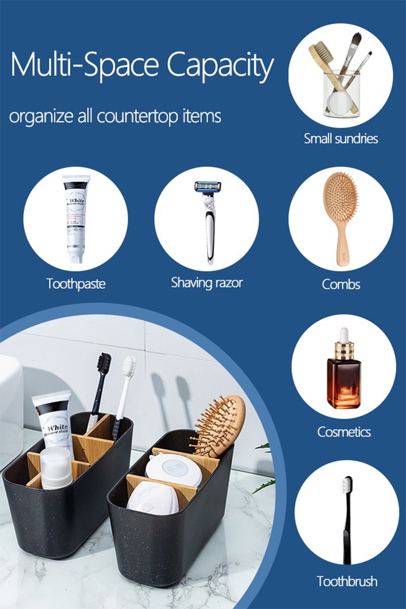 NayZaan Bathroom Toothbrush Holders，5 Slots Multi-functional Organizer for Bathroom, Kitchen, Living Room, Bedroom, Can Organize and Store a Variety of Everyday Items (Black) - Image 3