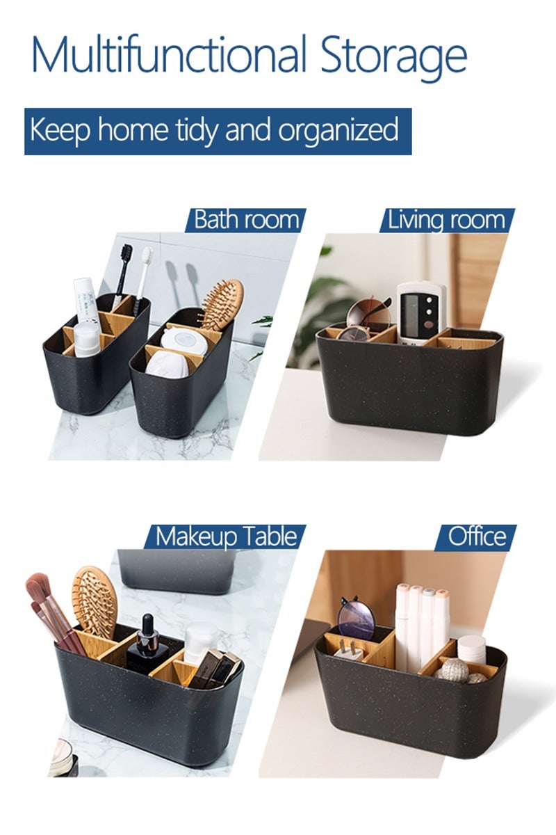 NayZaan Bathroom Toothbrush Holders，5 Slots Multi-functional Organizer for Bathroom, Kitchen, Living Room, Bedroom, Can Organize and Store a Variety of Everyday Items (Black) - Image 5