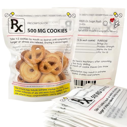 PHAWNGU Funny RX Prescription Cookie Bags (Empty) – Nurse Gifts, Nurses Week Gifts, Doctor, Pharmacist, Technician, Nursing Student Gifts – PA Week, Nurse Graduation, Medical Party Favors (20 Pack) - Image 1