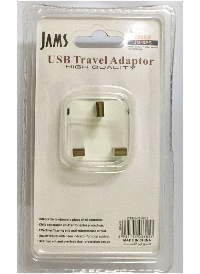 JAMS Electric socket with 2 USB ports 220 volts  - Image 2