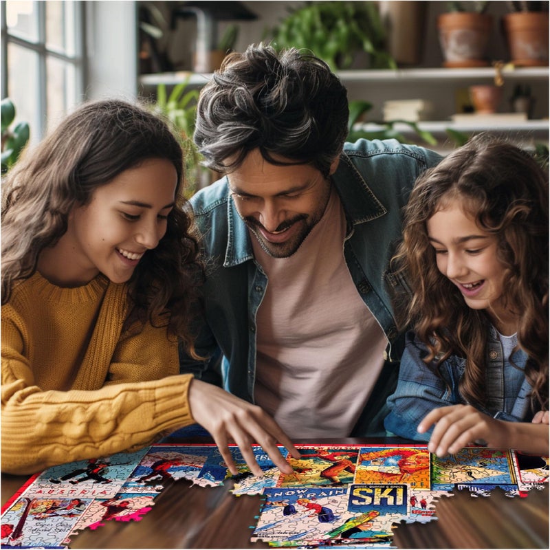 White Mountain Puzzles Ski Posters - 1000 Piece Jigsaw Puzzle - Image 4