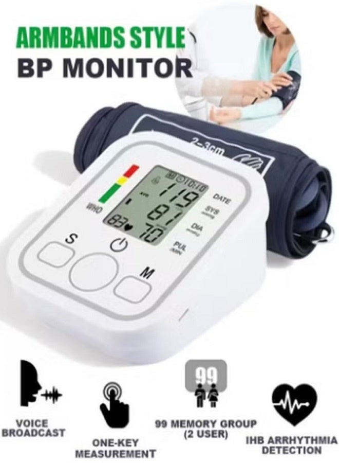 جهاز قياس ضغط الدم الذكي التلقائي، بث صوتي وقراءة سهلة، جهاز صحي منزلي مثالي - Image 1
