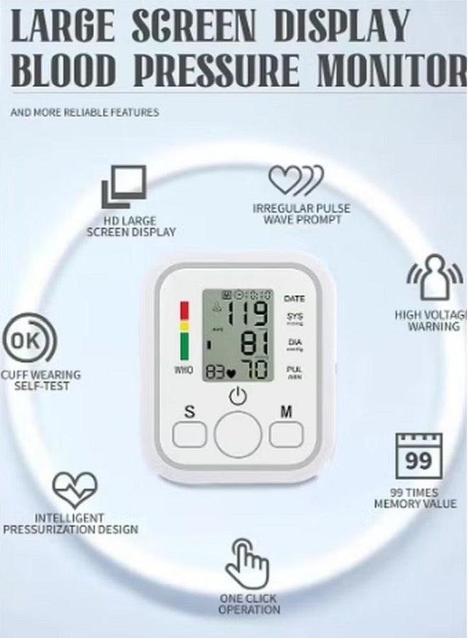 جهاز قياس ضغط الدم الذكي التلقائي، بث صوتي وقراءة سهلة، جهاز صحي منزلي مثالي - Image 4