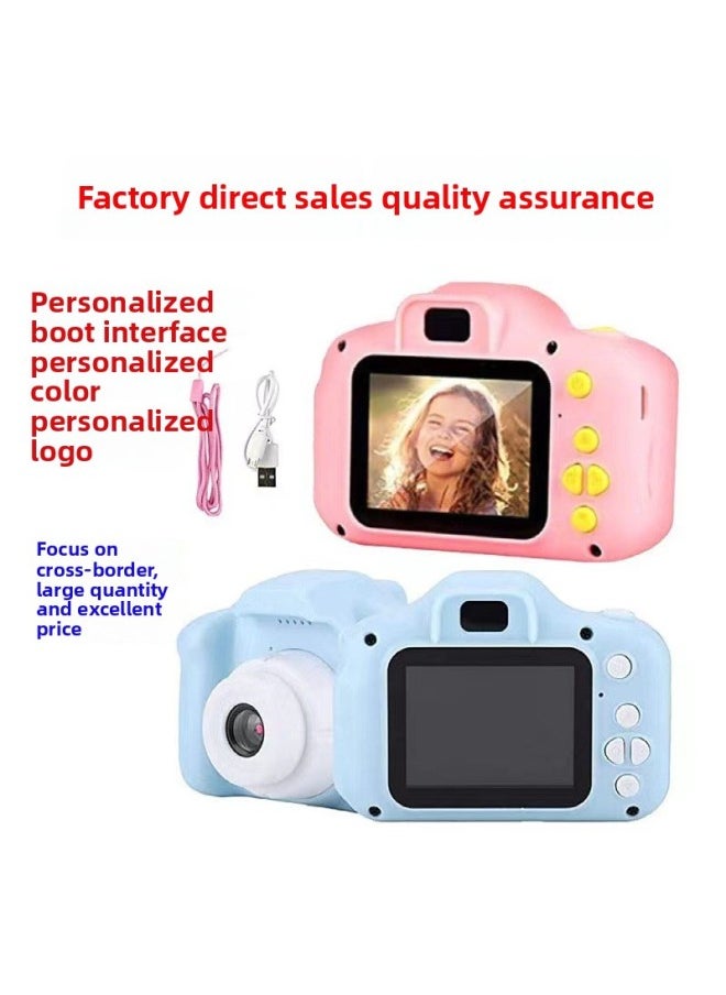 Children's Camera Can Take Pictures And Video HD SLR Digital Camera Cartoon Mini Camera Toy Birthday Gift-Color:[pink X2] Single Camera Puhui 2000w+ (bare Metal Without Memory Card)  - Image 2