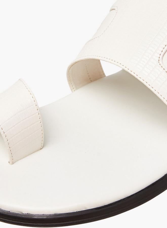 الواحة صنادل رجالية بتفاصيل شريط عند الأصابع - Image 4