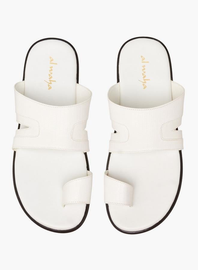 Al Waha Men Toe Loop Detail Arabic Sandals - Image 3