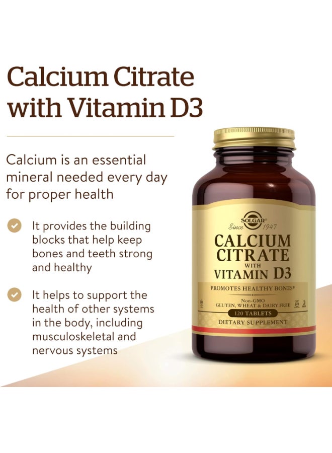 Solgar Calcium Citrate with Vitamin D3, 240 Tablets Packaging May Vary - Image 2