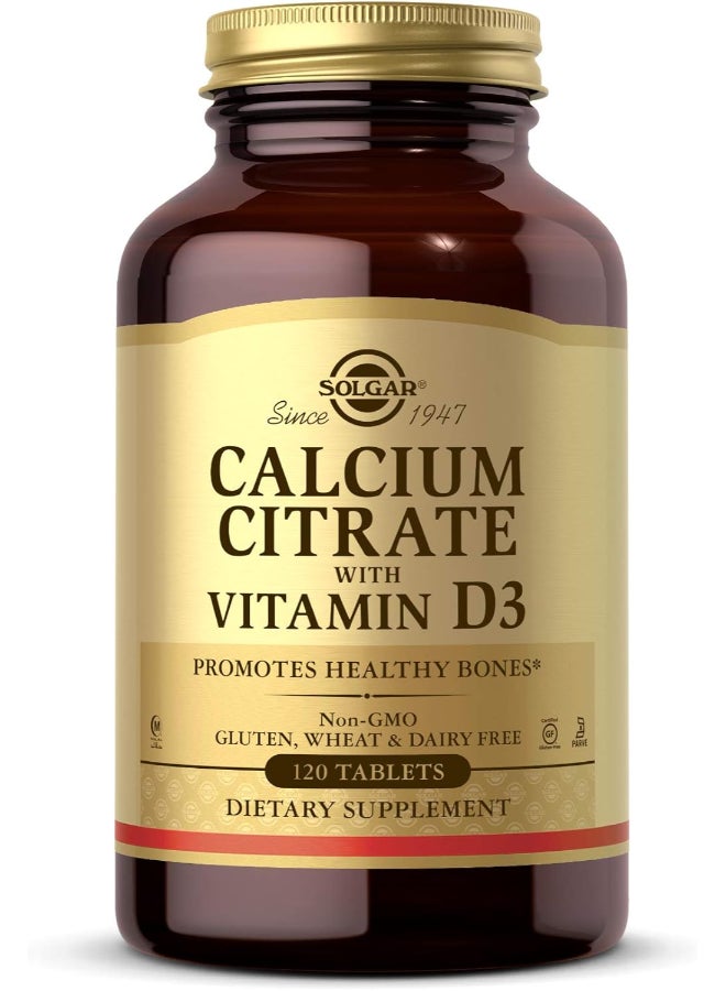 Solgar Calcium Citrate with Vitamin D3, 240 Tablets Packaging May Vary - Image 1