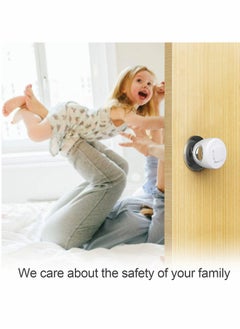 Y&D Door Knob Safety Cover for Kids,Easy to Install Child with No Tools Needed,Reusable, White Baby Proof Covers(4 Pack)  - Image 2