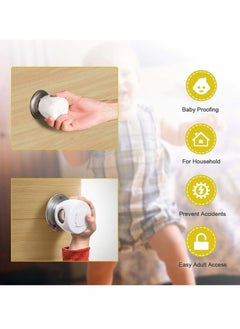 Y&D Door Knob Safety Cover for Kids,Easy to Install Child with No Tools Needed,Reusable, White Baby Proof Covers(4 Pack)  - Image 3