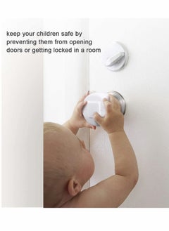 Y&D Door Knob Safety Cover for Kids,Easy to Install Child with No Tools Needed,Reusable, White Baby Proof Covers(4 Pack)  - Image 4