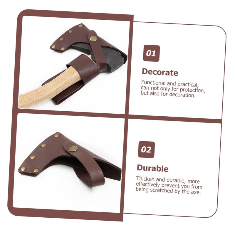 Wear Resistant Lightweight Hatchet Cover Light Brown Protective Case For Camping - Image 3