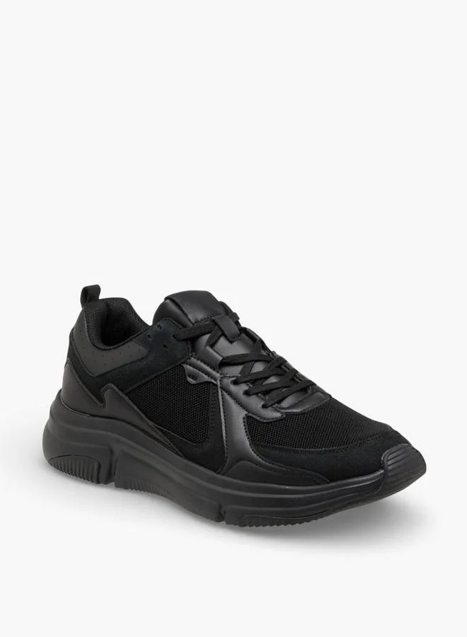 LBL by Shoexpress Men Panelled Lace-Up Sneakers