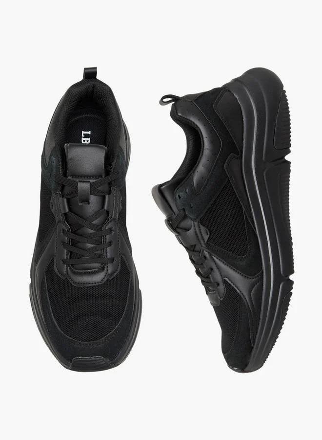 LBL by Shoexpress Men Panelled Lace-Up Sneakers