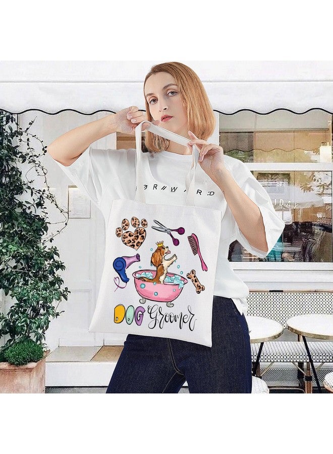 LEVLO LEVLO Dog Groomer Canvas Tote Bag Thank You Gift For Dog Groomer Dog Salon Merchandise Pet Dog Animal Shop Groomer Gift (Dog Groomer Tote)  - Image 4