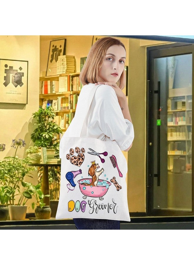 LEVLO LEVLO Dog Groomer Canvas Tote Bag Thank You Gift For Dog Groomer Dog Salon Merchandise Pet Dog Animal Shop Groomer Gift (Dog Groomer Tote)  - Image 5